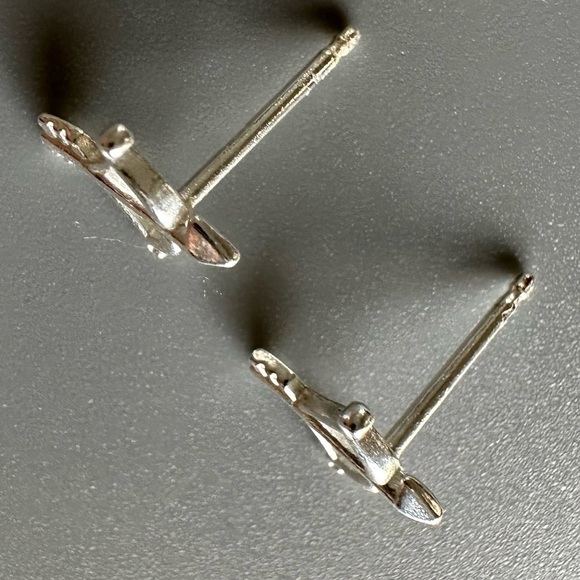Sterling Silver Bow and Arrow Tiny Studs - Picture 6 of 9